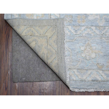 Oushak And Peshawar Wool Hand Knotted Rug Grey Gray 8.1X9.11 -O089156