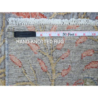 Oushak And Peshawar Wool Hand Knotted Rug Grey No Border 2.6X5.10 -O089162