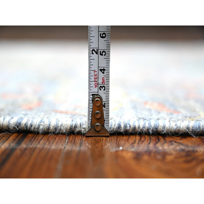 Oushak And Peshawar Wool Hand Knotted Rug Grey No Border 2.7X7.9 -O089163