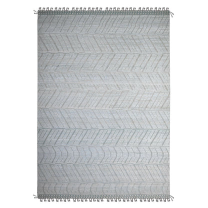 Tribal & Geometric Wool Hand Knotted Rug Blue No Border 9.11X13.11 -O089168