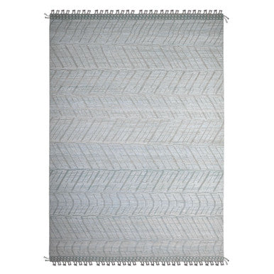Tribal & Geometric Wool Hand Knotted Rug Blue No Border 9.11X13.11 -O089168