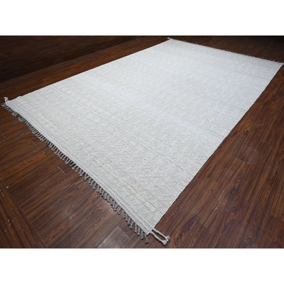 Tribal & Geometric Wool Hand Knotted Rug Ivory No Border 9.9X15.4 -O089173