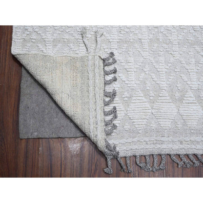 Tribal & Geometric Wool Hand Knotted Rug Ivory No Border 9.9X15.4 -O089173
