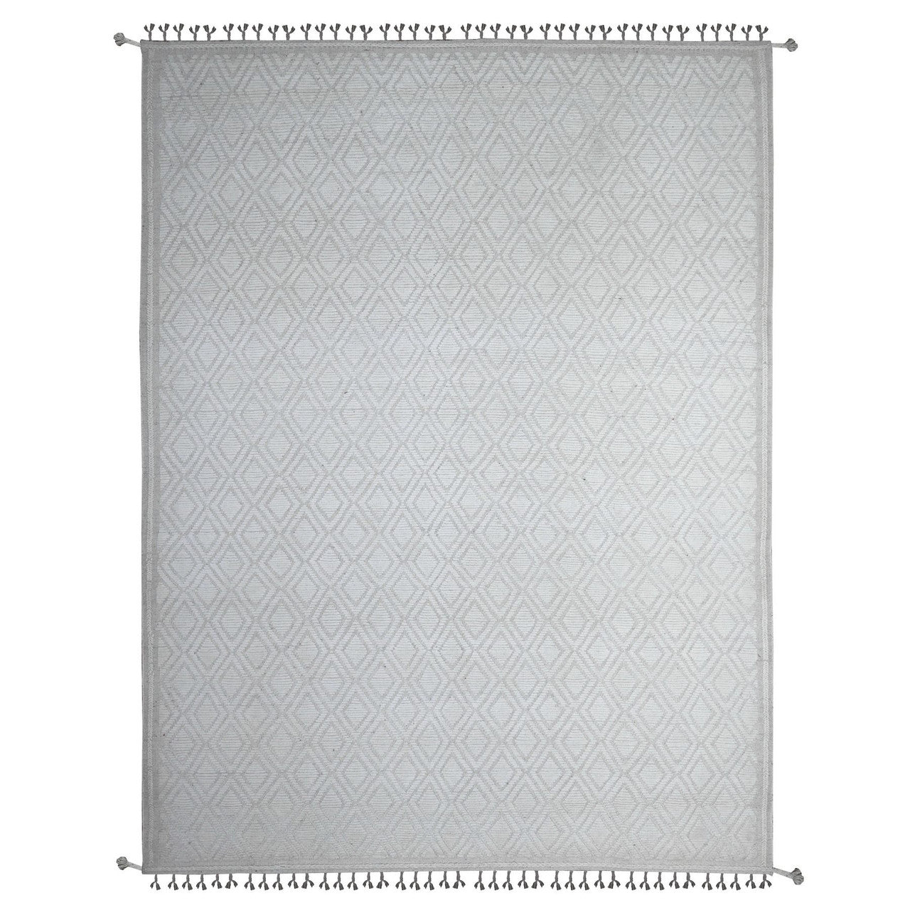 Ivory 9'1" x 12'1" Tribal & Geometric Hand knotted Wool Rug - Sku: O089180