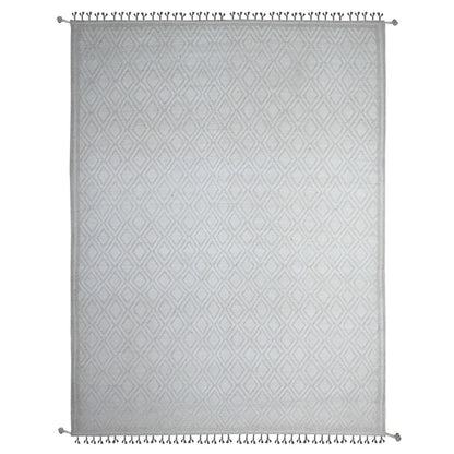 Tribal & Geometric Wool Hand Knotted Rug Ivory Gray 9.1X12.1 -O089180