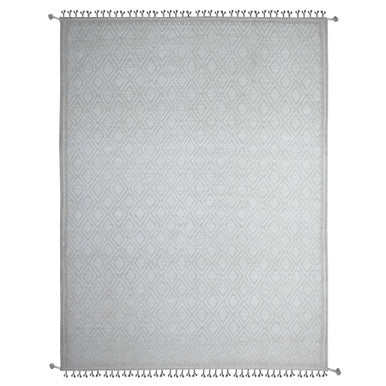 Tribal & Geometric Wool Hand Knotted Rug Ivory Gray 9.1X12.1 -O089180