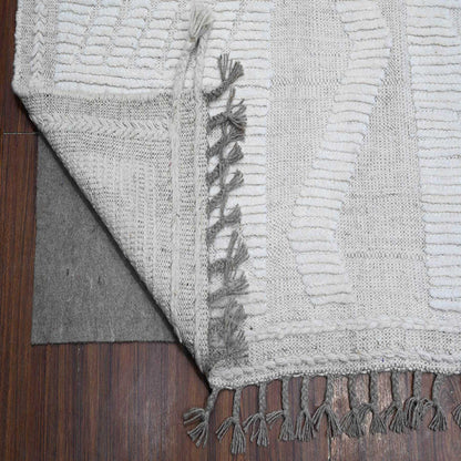 Tribal & Geometric Wool Hand Knotted Rug Grey No Border 8.10X12.3 -O089182