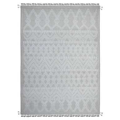 Flat Weave Wool Hand Knotted Rug Ivory No Border 8.11X12.3 -O089187