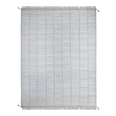 Tribal & Geometric Wool Hand Knotted Rug Ivory No Border 8.0X10.7 -O089191