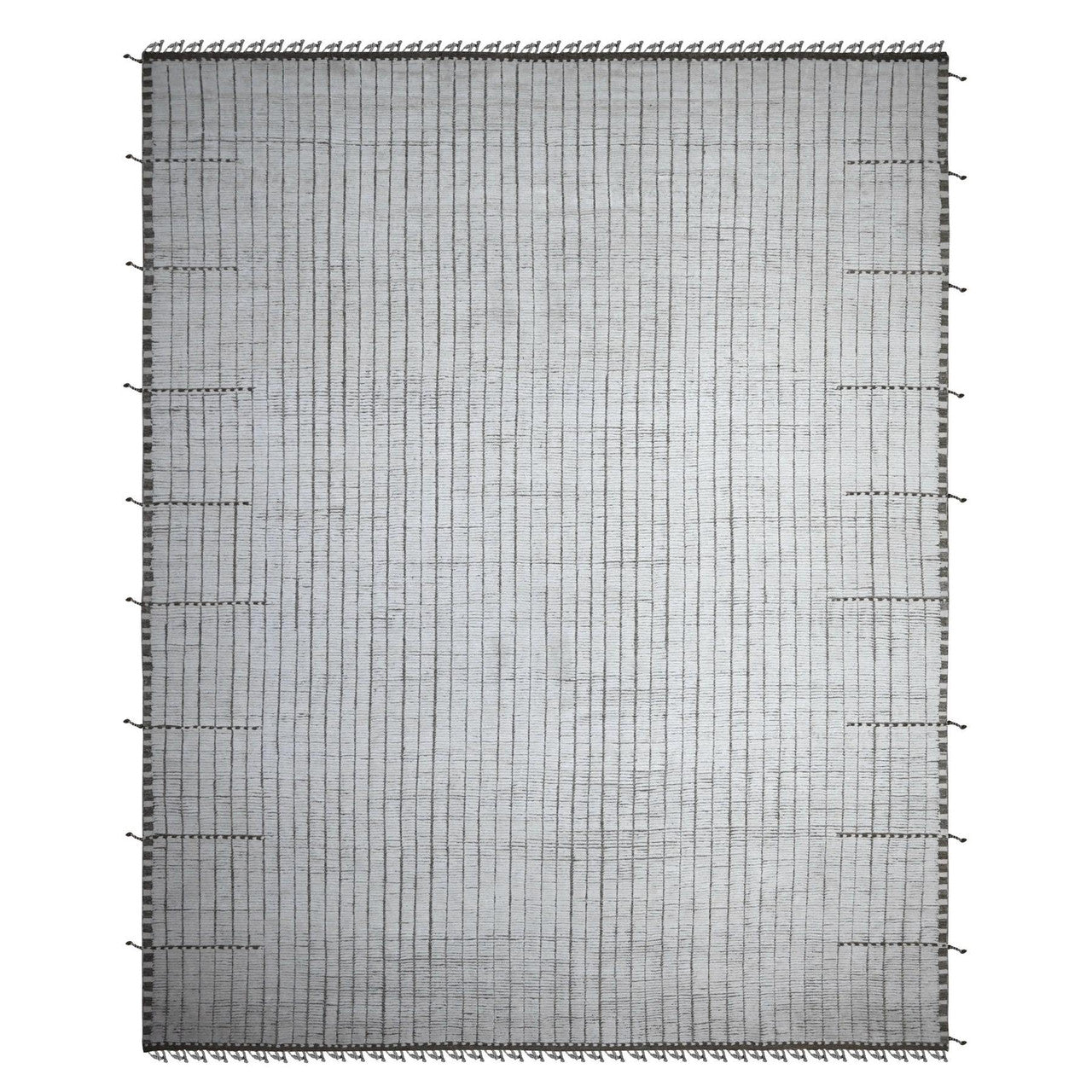 Ivory 12'2" x 15'2" Tribal & Geometric Hand knotted Wool Rug - Sku: O089192