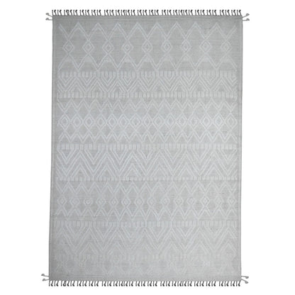 Tribal & Geometric Wool Hand Knotted Rug Ivory No Border 9.0X12.6 -O089195