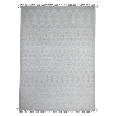 Tribal & Geometric Wool Hand Knotted Rug Ivory No Border 9.0X12.6 -O089195