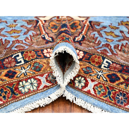 Kazak Wool Hand Knotted Rug Grey Red 11.2X12.1 -O089199