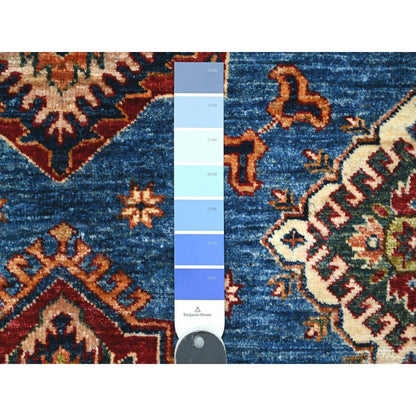 Kazak Wool Hand Knotted Rug Blue Ivory 6.0X6.4 -O089211