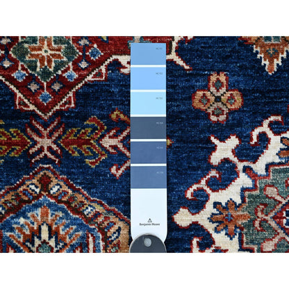 Kazak Wool Hand Knotted Rug Blue Red 6.0X6.5 -O089212
