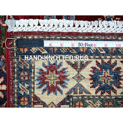Kazak Wool Hand Knotted Rug Red Ivory 2.8X7.0 -O089216