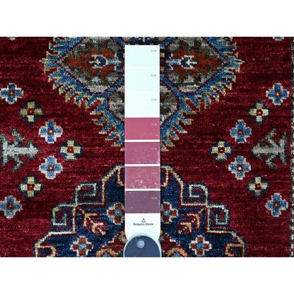 Kazak Wool Hand Knotted Rug Red Ivory 2.7X7.0 -O089222