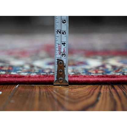 Kazak Wool Hand Knotted Rug Red Ivory 2.7X7.0 -O089222