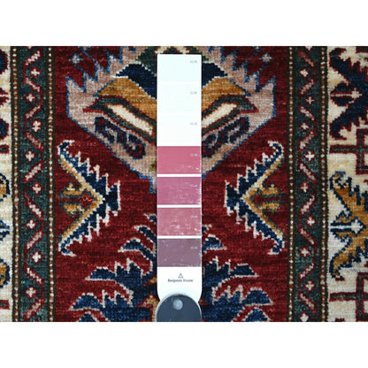 Kazak Wool Hand Knotted Rug Blue Ivory 2.1X2.11 -O089225