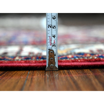 Kazak Wool Hand Knotted Rug Blue Ivory 2.1X2.11 -O089225