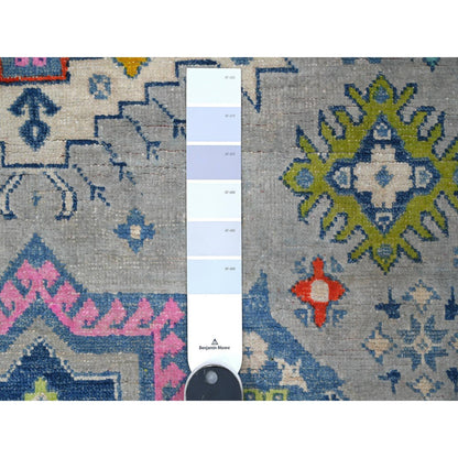 Kazak Wool Hand Knotted Rug Grey Silver 4.11X6.4 -O089229