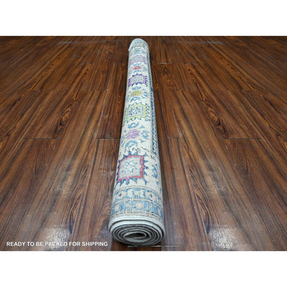 Kazak Wool Hand Knotted Rug Grey Silver 4.11X6.4 -O089229