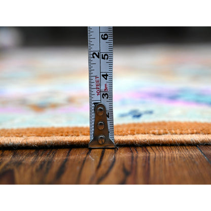 Kazak Wool Hand Knotted Rug Orange Pink 4.9X6.5 -O089230