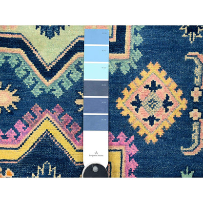 Kazak Wool Hand Knotted Rug Blue Turquoise Green 4.11X6.10 -O089232