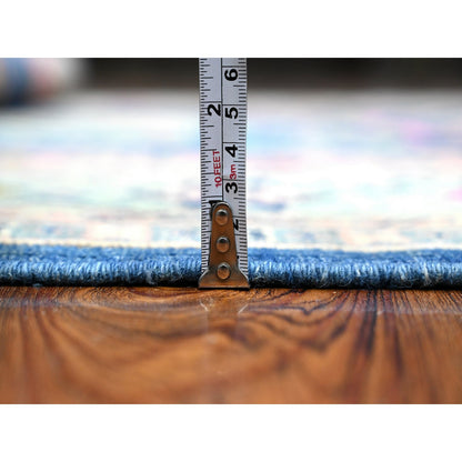 Kazak Wool Hand Knotted Rug Blue Turquoise Green 4.11X6.10 -O089232