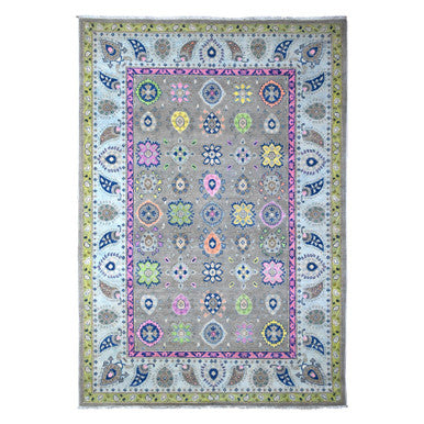 Kazak Wool Hand Knotted Rug Grey Blue 6.0X8.8 -O089233