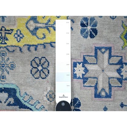 Kazak Wool Hand Knotted Rug Grey Ivory 4.9X6.9 -O089238