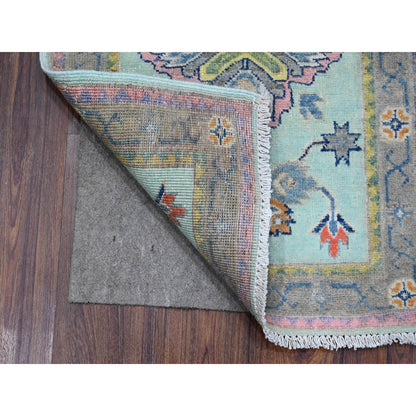 Kazak Wool Hand Knotted Rug Blue Gray 2.0X2.9 -O089246