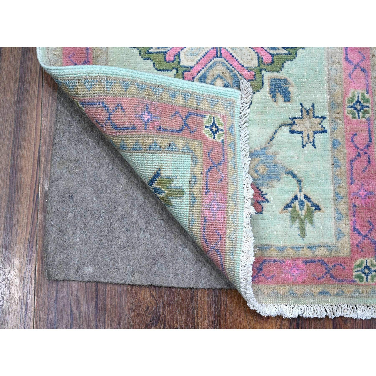 Blue 2'0" x 2'9" Kazak Hand knotted Wool Rug - Sku: O089248