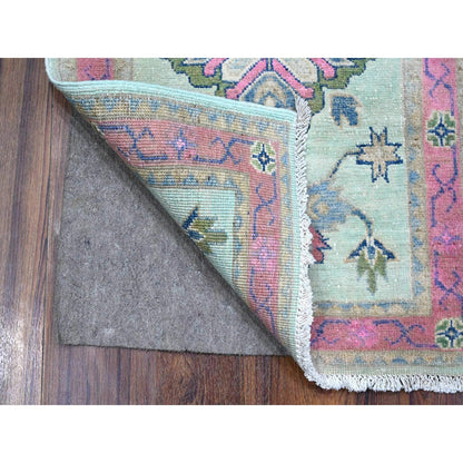 Kazak Wool Hand Knotted Rug Blue Pink 2.0X2.9 -O089248
