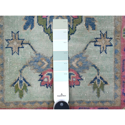 Kazak Wool Hand Knotted Rug Blue Pink 2.0X2.9 -O089248