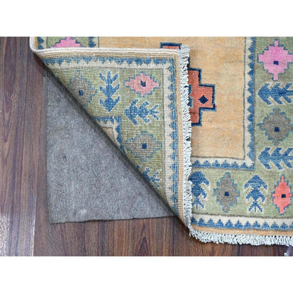 Kazak Wool Hand Knotted Rug Pink Green 2.0X2.11 -O089249
