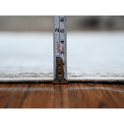 Oushak And Peshawar Wool Hand Knotted Rug Grey Ivory 2.8X7.8 -O089253