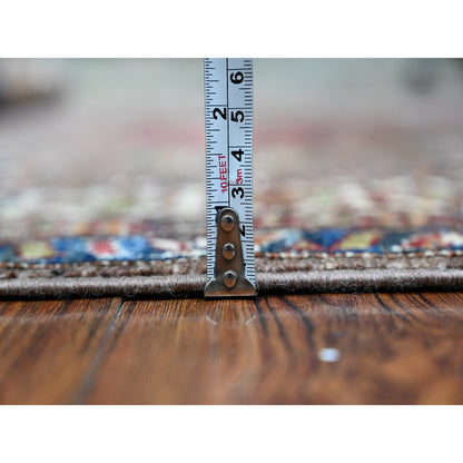 Kazak Wool Hand Knotted Rug Grey Ivory 5.1X6.9 -O089255