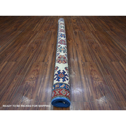 Kazak Wool Hand Knotted Rug Blue Ivory 6.0X6.3 -O089256