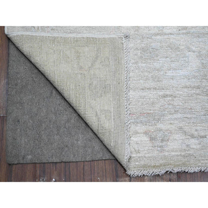 Oushak And Peshawar Wool Hand Knotted Rug Grey Gray 8.10X11.5 -O089264