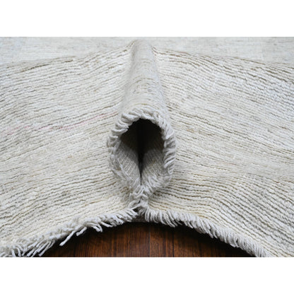 Oushak And Peshawar Wool Hand Knotted Rug Ivory Silver Chalice Gray 8.10X11.6 -O089268