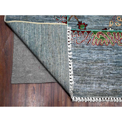 Oushak And Peshawar Wool Hand Knotted Rug Grey Gray 8.10X11.11 -O089277