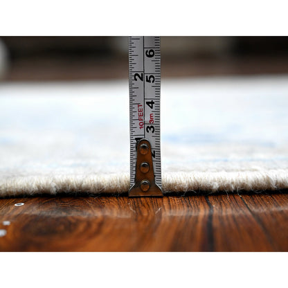 Oushak And Peshawar Wool Hand Knotted Rug Grey Bone Gray 2.9X7.9 -O089278