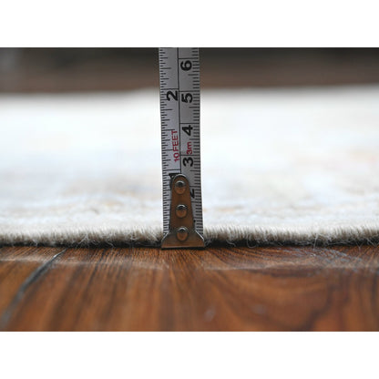 Oushak And Peshawar Wool Hand Knotted Rug Ivory Ivory 2.10X9.11 -O089283