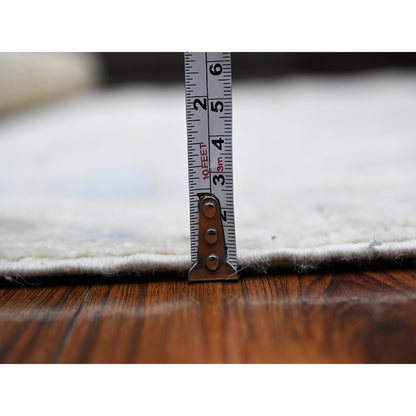 Oushak And Peshawar Wool Hand Knotted Rug Ivory Ivory 5.9X8.9 -O089285