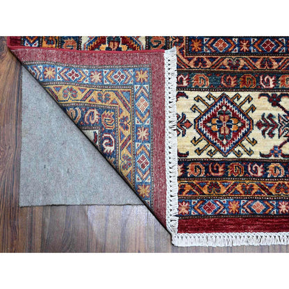 Kazak Wool Hand Knotted Rug Red Ivory 9.9X9.11 -O089296