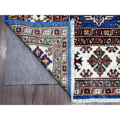 Kazak Wool Hand Knotted Rug Blue 6.1x9.3 -O089299