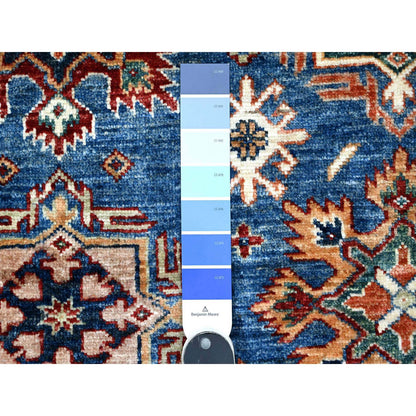Kazak Wool Hand Knotted Rug Blue 6.1x9.3 -O089299