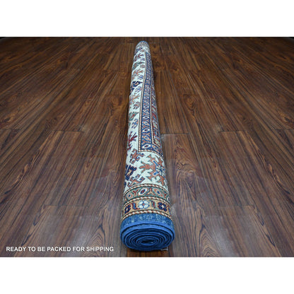 Kazak Wool Hand Knotted Rug Blue 6.1x9.3 -O089299