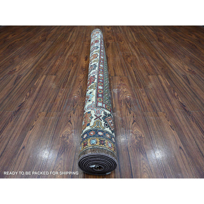 Kazak Wool Hand Knotted Rug Brown Ivory 6.0X8.10 -O089300